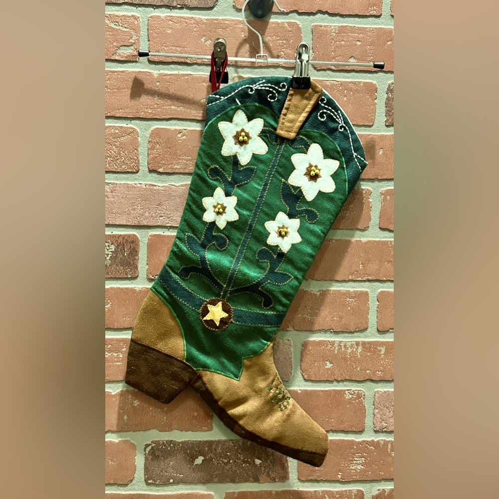 Cowboy boy Christmas stocking like new